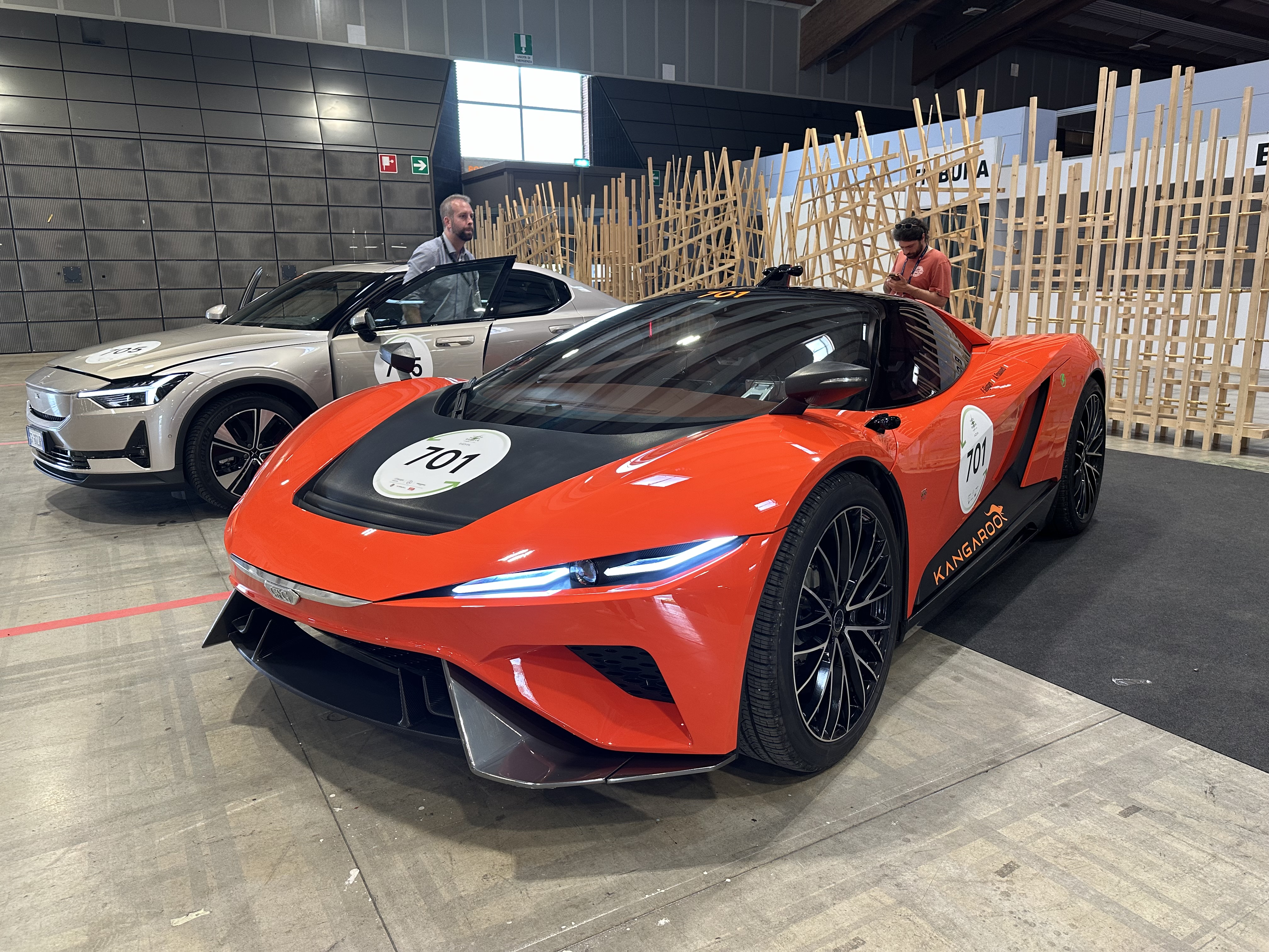 Fabrizio Giugiaro and GFG Kangaroo at 2024 Mille Miglia Green